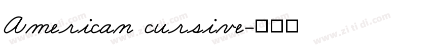 American cursive字体转换